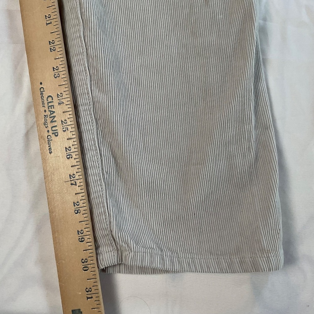 Calvin Klein Corduroy Pants Women's 10 White Straight High Rise Retro Streetwear - Picture 4 of 9